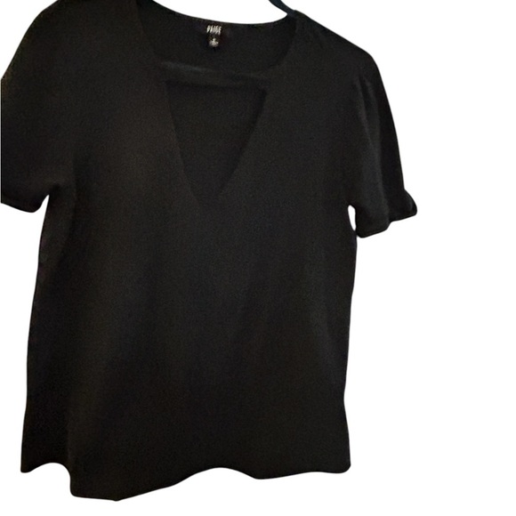 Paige Women's Black V-Neck Top - Picture 3 of 5